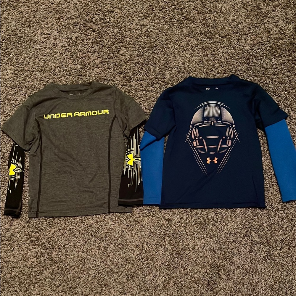 Under Armour Boys' Graphic Tees - Gray and Navy